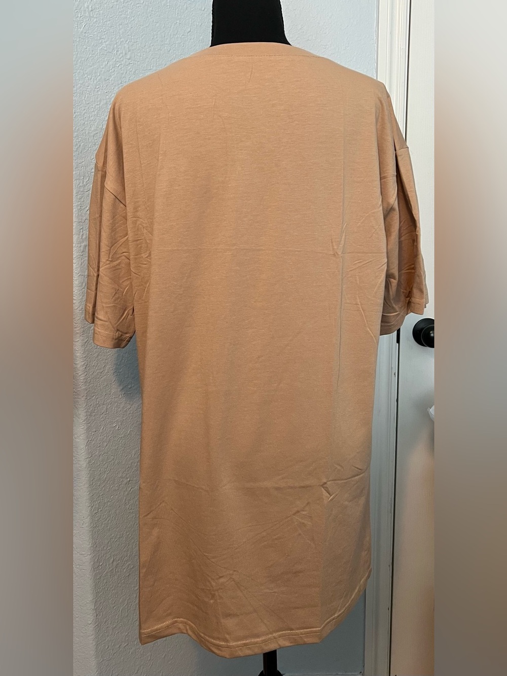 Nashville Music Distressed Women’s Graphic Tee Oversized Beige NWOT - Picture 4 of 4